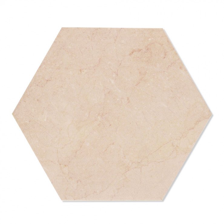 Marmor Hexagon Klinker Zaire Beige Matt-Satin 29x33 cm-1